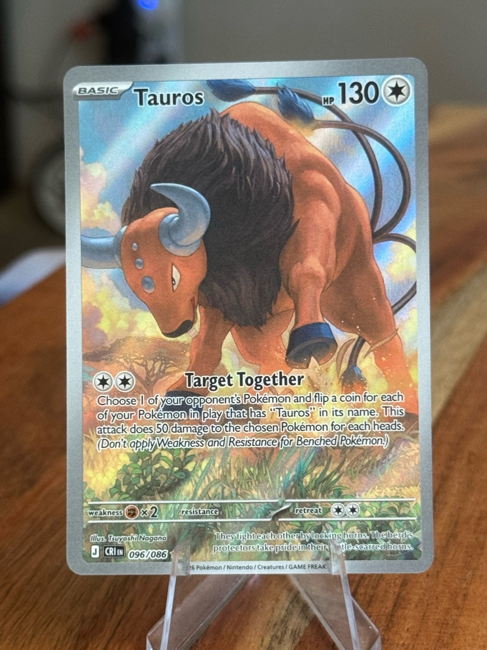 Tauros Pokemon Chaos Rising Illustration Rare